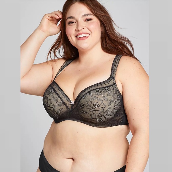 Cacique Lightly Lined Balconette Modern Lace Bra - Picture 2 of 10